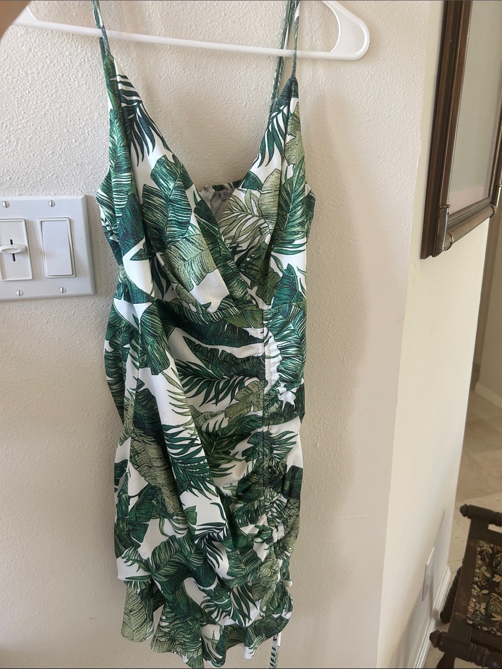 Fashion Nova "Life Is Greener" Ruched Mini Dress
